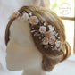 Lilly-Belle Blush pink, handmade blossom hair wreath - bride flower crown / vine