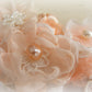 Gwen dress sash Wedding dress bridal belt - Coral peach accents - colors to order