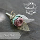 Boutonniere or corsage - lapel pin groom ombre pink green- color options available - everlasting
