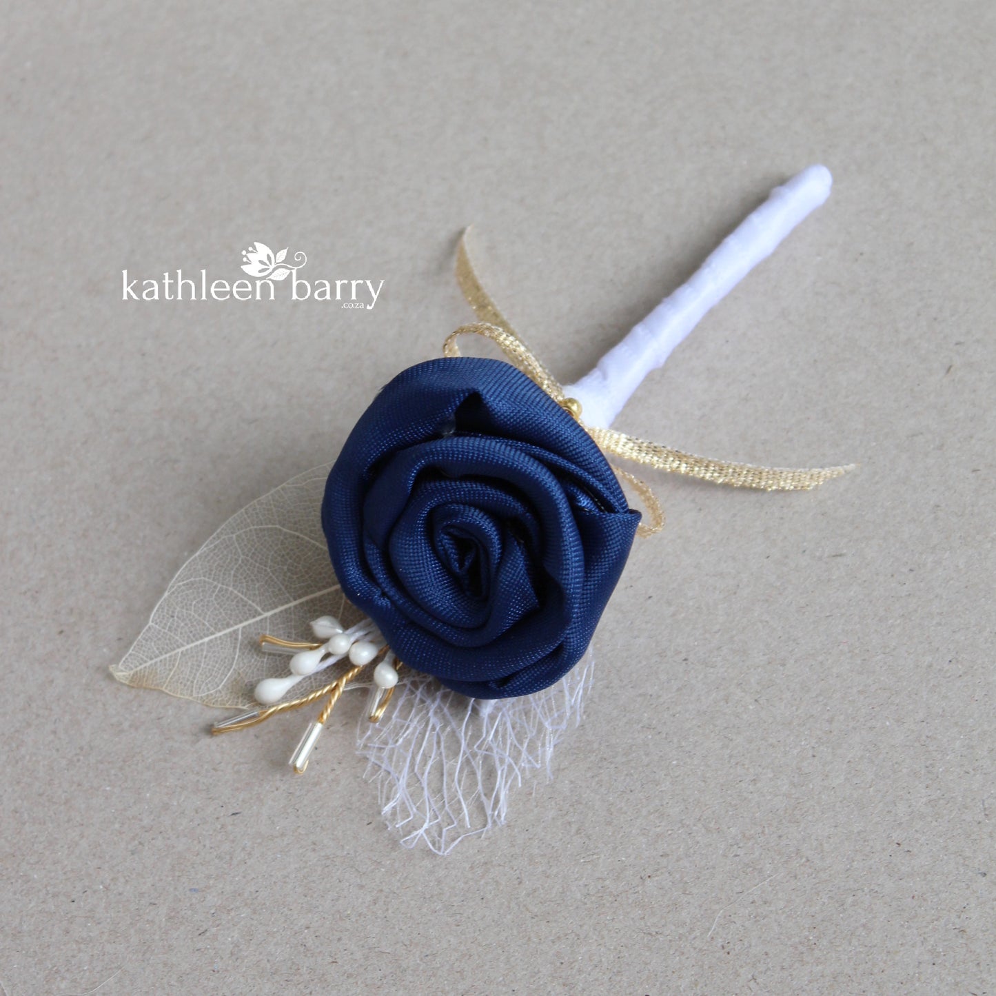 Boutonniere or corsage - lapel pin - Ivory cream - color options available - everlasting