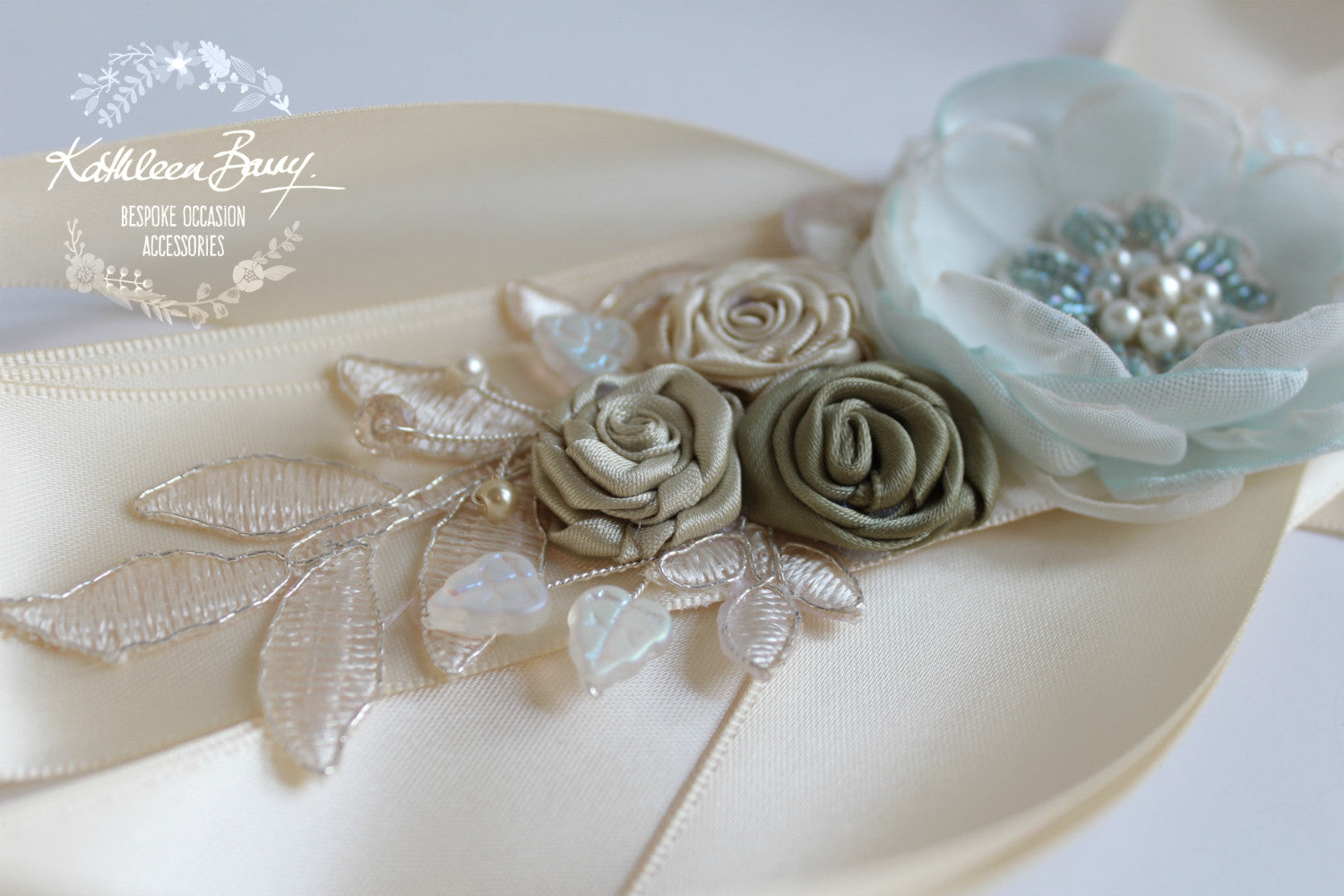 Braelin Bridal sash wedding dress belt floral lace dress sash