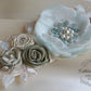 Braelin Bridal sash - wedding dress belt - floral lace dress sash - champagne green mint turquoise - custom colors