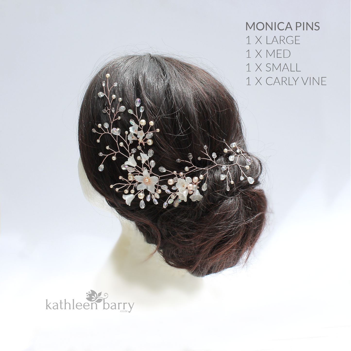 Monica hair pins mix and match - 3 styles - Rose gold, Gold or silver (sold individually)