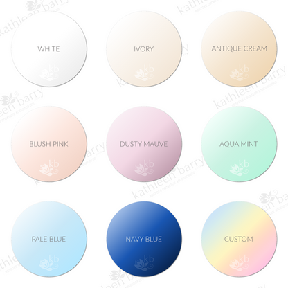 Yvonne garter ivory with flower detail and lace - Dusty blue - color options available