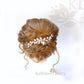 Caralize leaf hairpiece - satin sculpted fabric leaves & pearls - many color options available