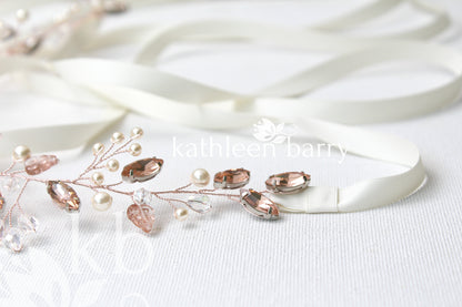 Carina wedding dress belt, assorted  - Assorted colors available