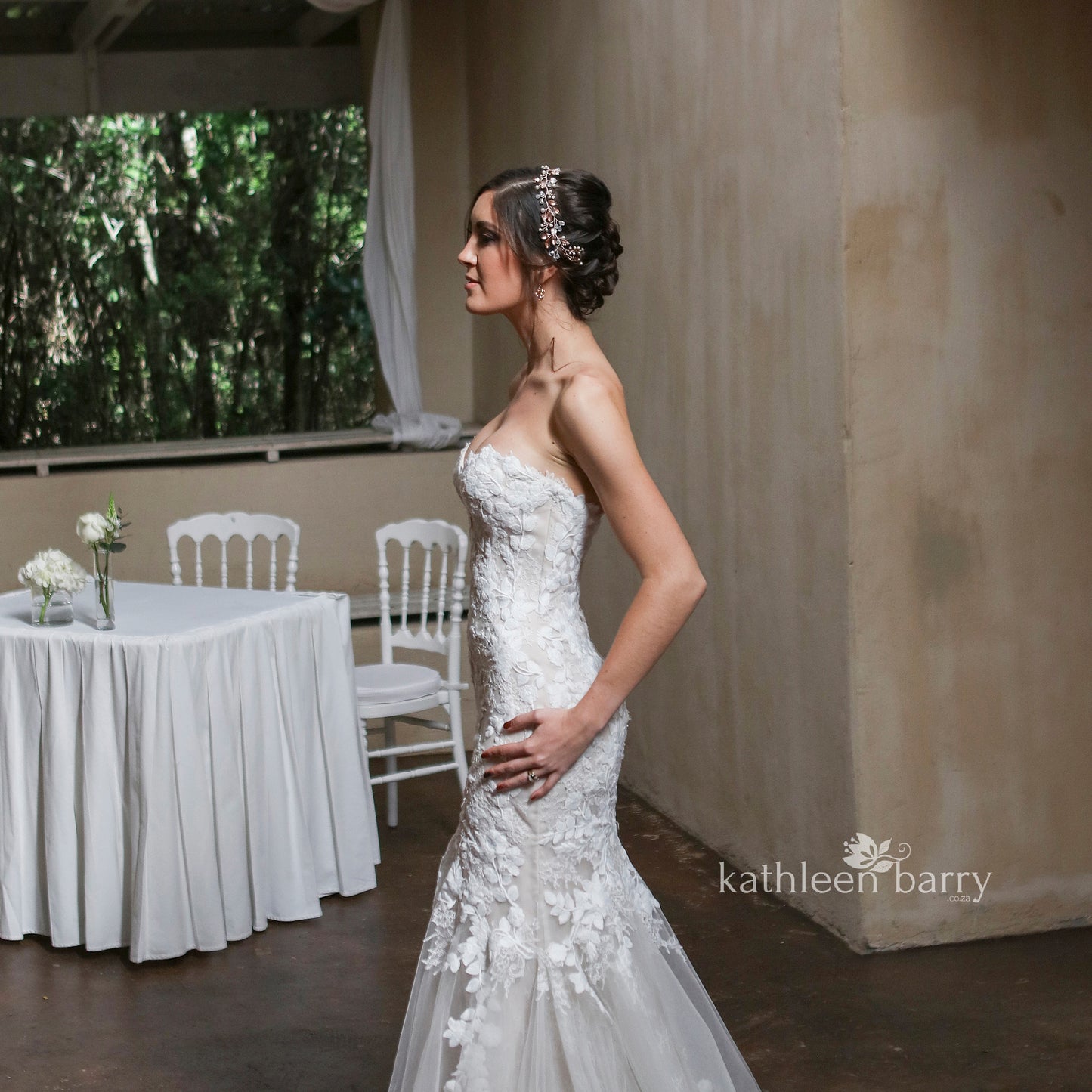 Carina rose gold wedding hair vine or dress belt - Assorted colors available