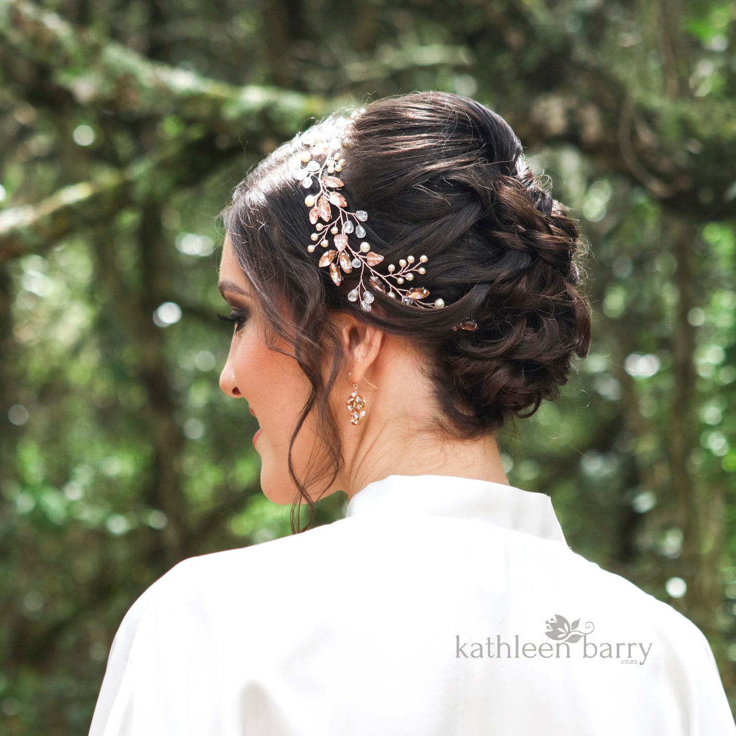Carina rose gold wedding hair vine or dress belt - Assorted colors available