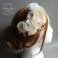 Caroline floral hairpiece - handmade fabric flower - bridal wedding accessories - colors to order