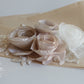 Lucille Wedding dress sash belt - floral roses with metallic corded lace - Champagne, Blush pink, taupe, nude