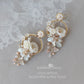 Chanel floral hoop earrings - Custom colors to order, avalable in Rose gold, gold & Silver
