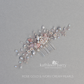 Charlotte Floral Crystal, Pearl & Rhinestone Comb - Gold, silver or rose gold