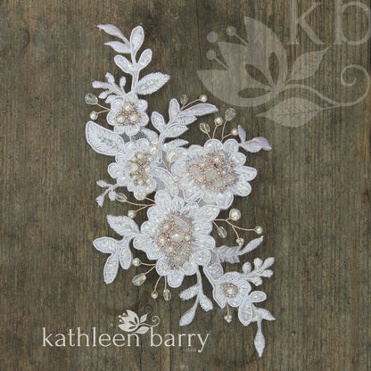 Lace bridal hair clip wedding clip rose gold