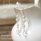 Clare Earrings Crystal & Pearl Gold, silver or rose gold option