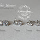 Cubic Zirconia studs - Sterling silver - Sizes range from 9mm to 5mm stones (limited stock)