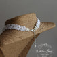 Kelly Lace Choker necklace with focal Pearl Drop - Color Options Available