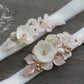 Danielle heirloom garter set (or individually) - Rose gold, champagne color options available