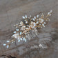 Danielle - Statement floral and pearl hairpiece -  color options available