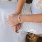 Donna rose gold crystal pearl double strand bracelet - Silver available