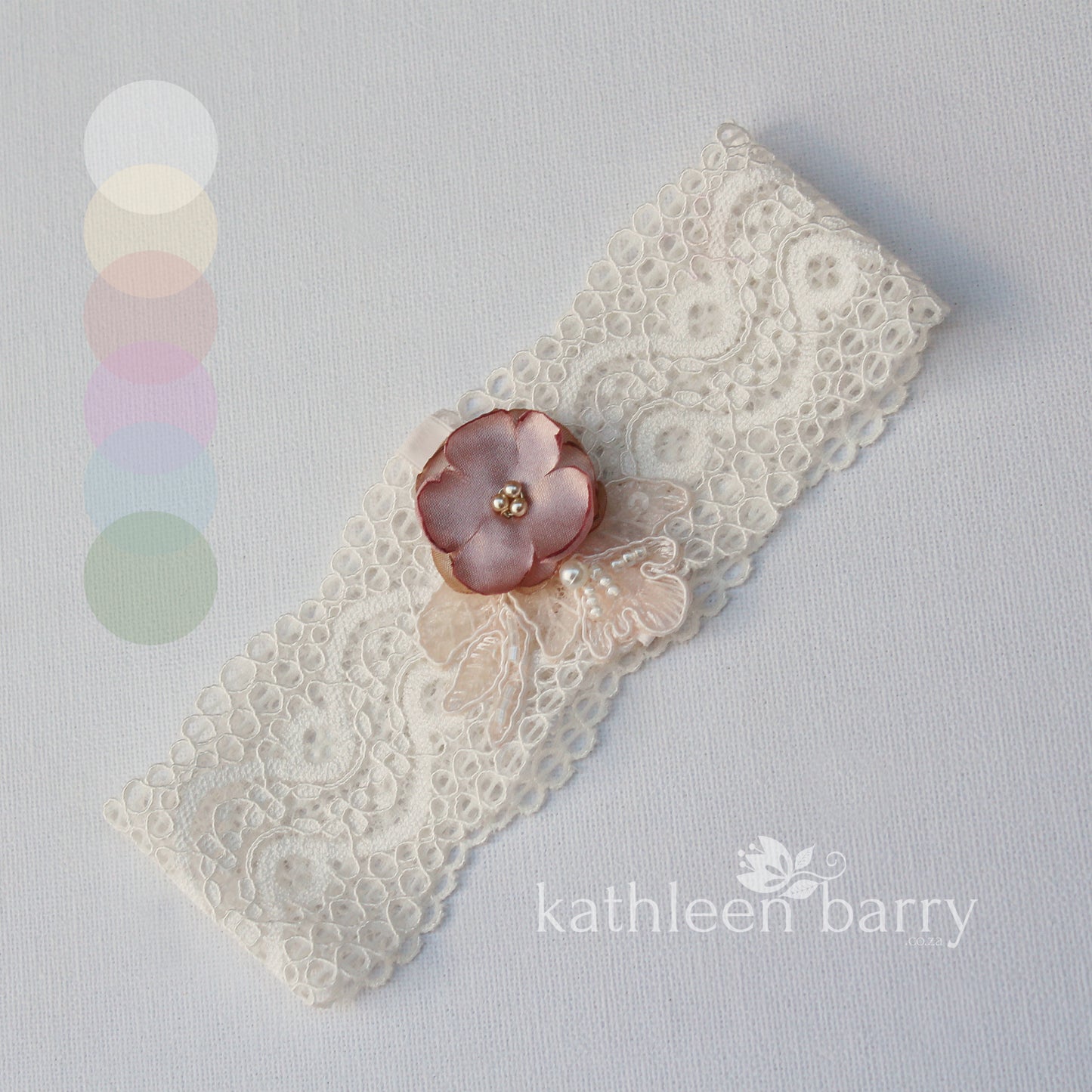 Ginny Garter dusty pink ivory blush - assorted colors available