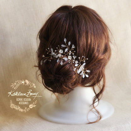 Eden pearly Hair Vine - Available in Silver, gold & Rose gold