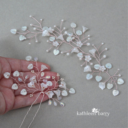 Eden pearly Hair Vine - Available in Silver, gold & Rose gold