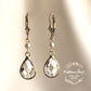Vanessa Crystal & Pearl Drop Earrings - Gold or Silver finish Options Available.
