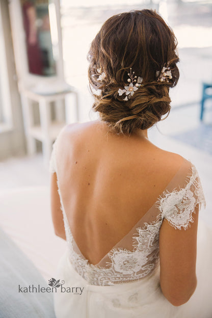 Monica hair pins mix and match - 3 styles - Rose gold, Gold or silver (sold individually)