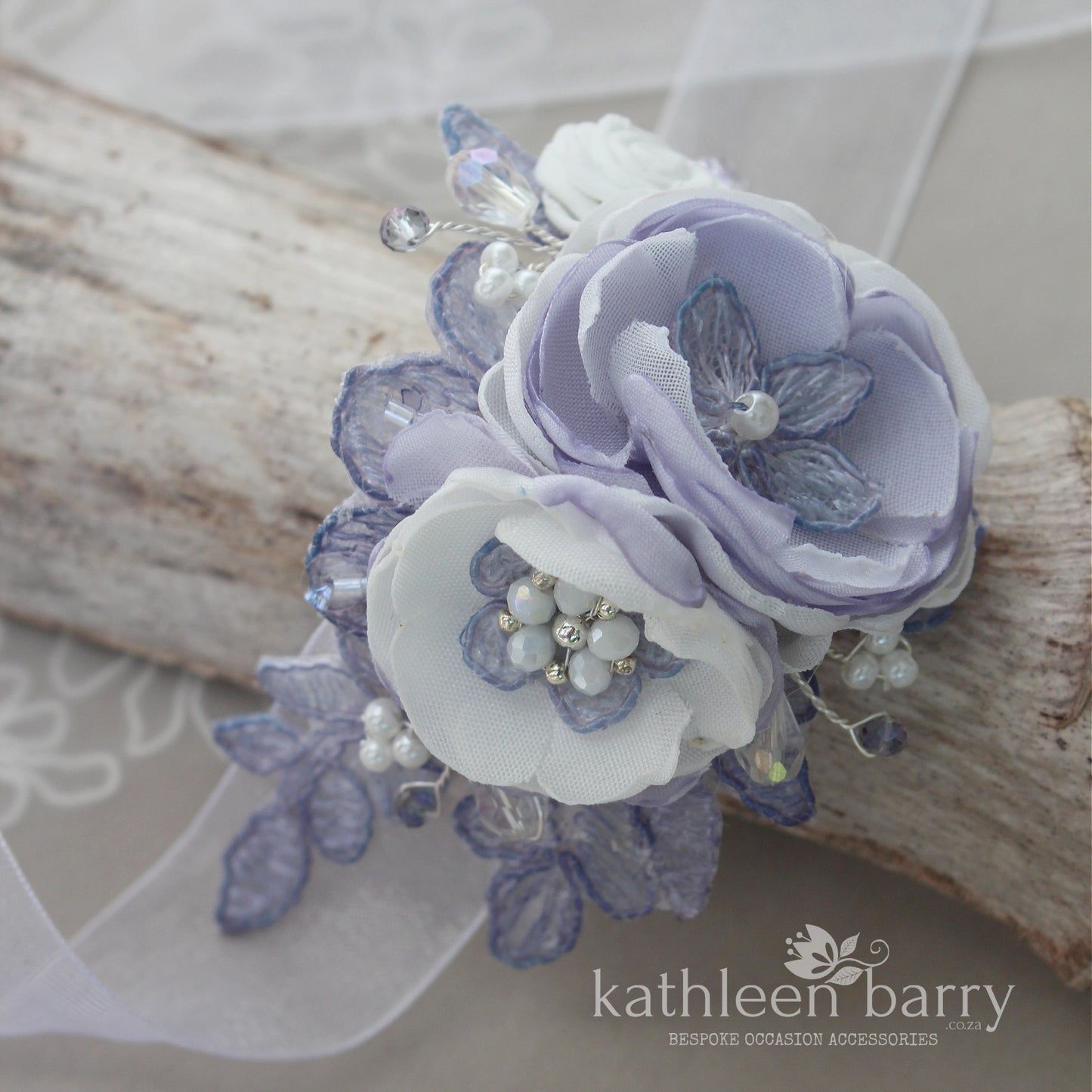 Erin Everlasting Lace wrist corsage - Custom colors to order