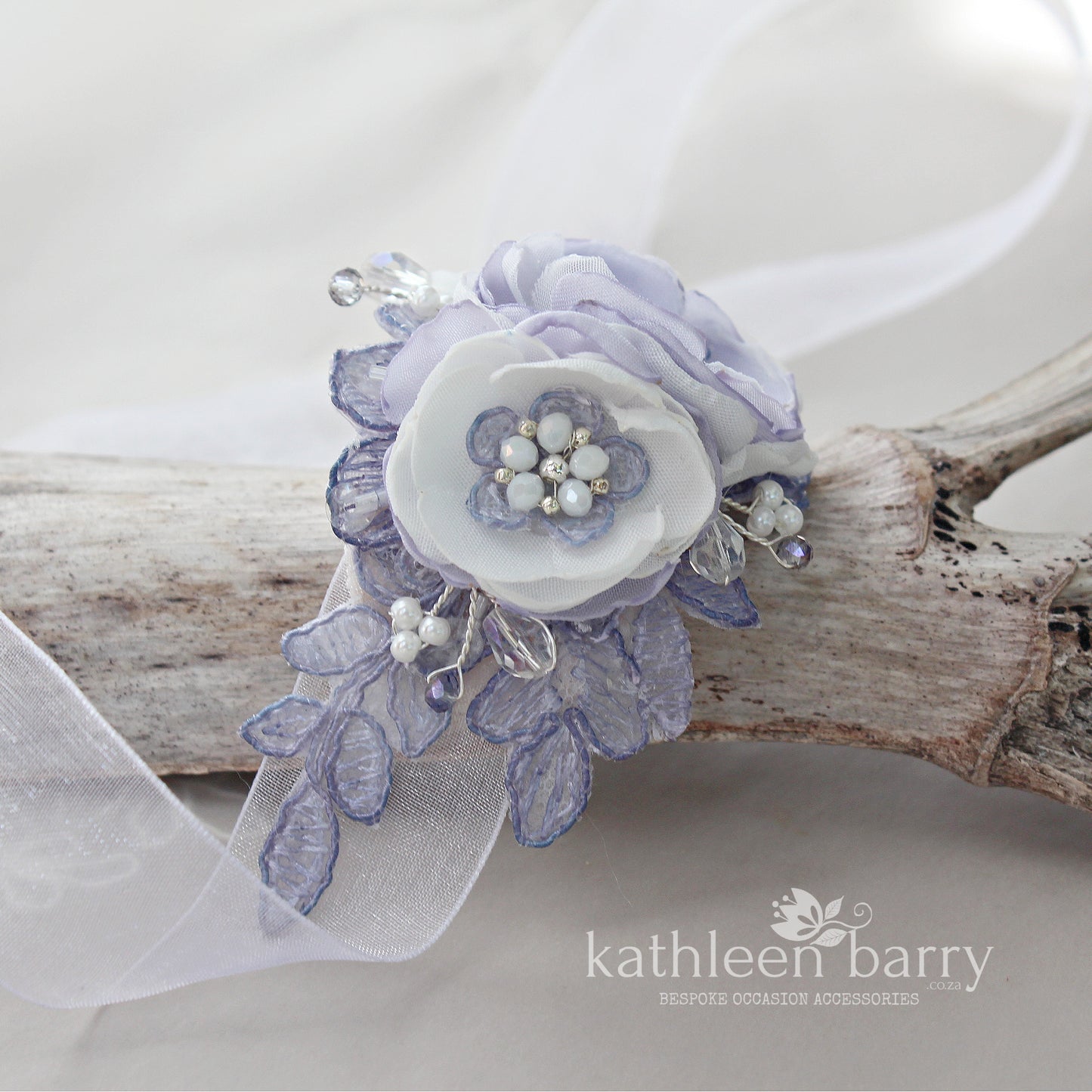 Erin Everlasting Lace wrist corsage - Custom colors to order