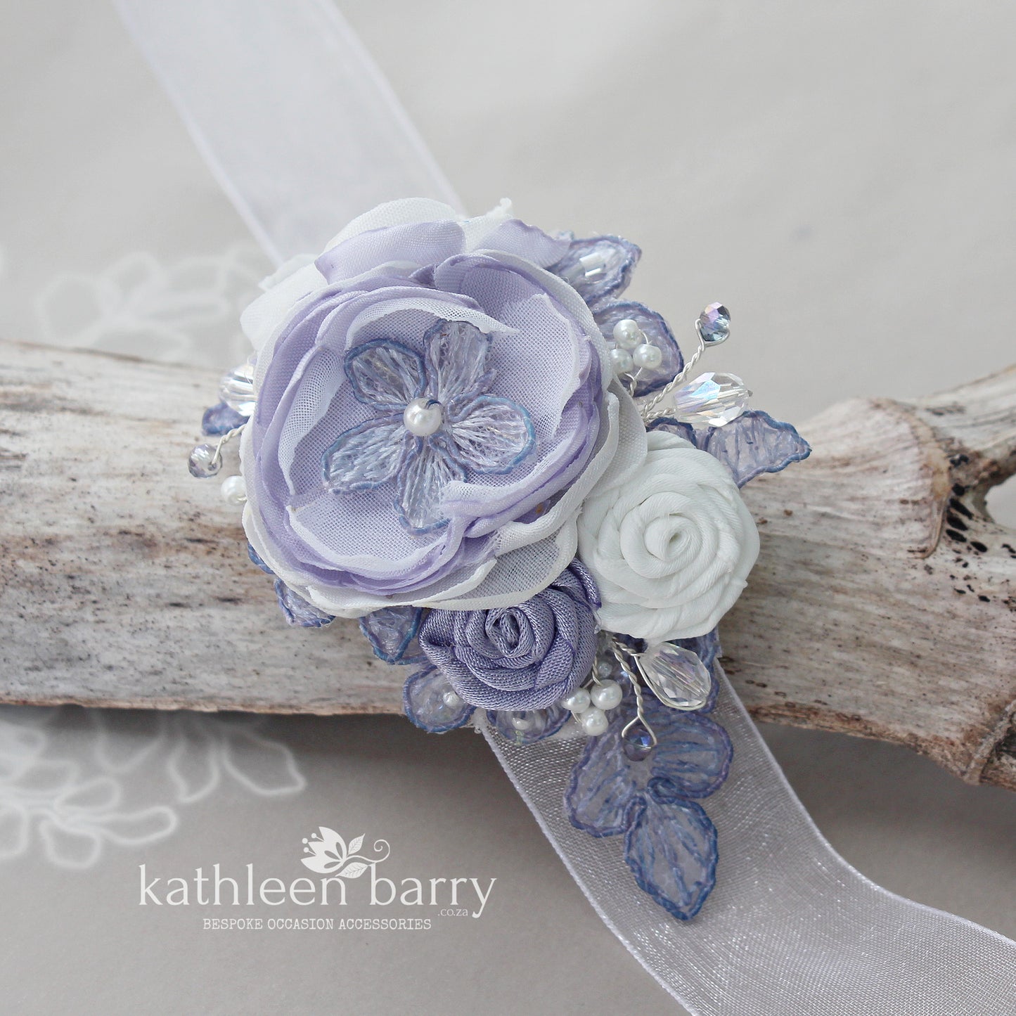 Erin Everlasting Lace wrist corsage - Custom colors to order