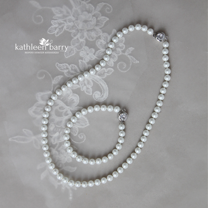 Eva Pearl Bracelet - pearl color options Available - Silver * or gold