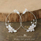Quinn floral hoop earrings - color & metallic options available