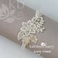 Fern lace garter shades of blue  - hand tinted - color options available