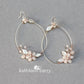 Quinn floral hoop earrings - color & metallic options available