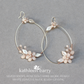 Quinn floral hoop earrings - color & metallic options available