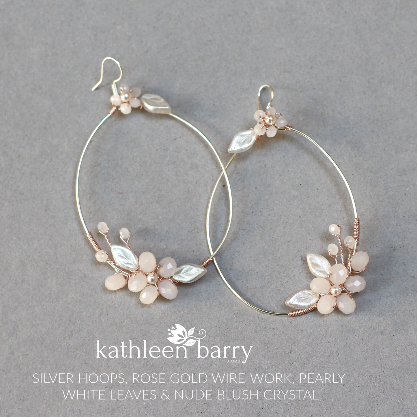 Quinn floral hoop earrings - color & metallic options available