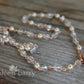Frances crystal pearl back drop necklace - Available in Silver, gold or rose gold plated finish - 3 PEARL COLORS AVAILABLE