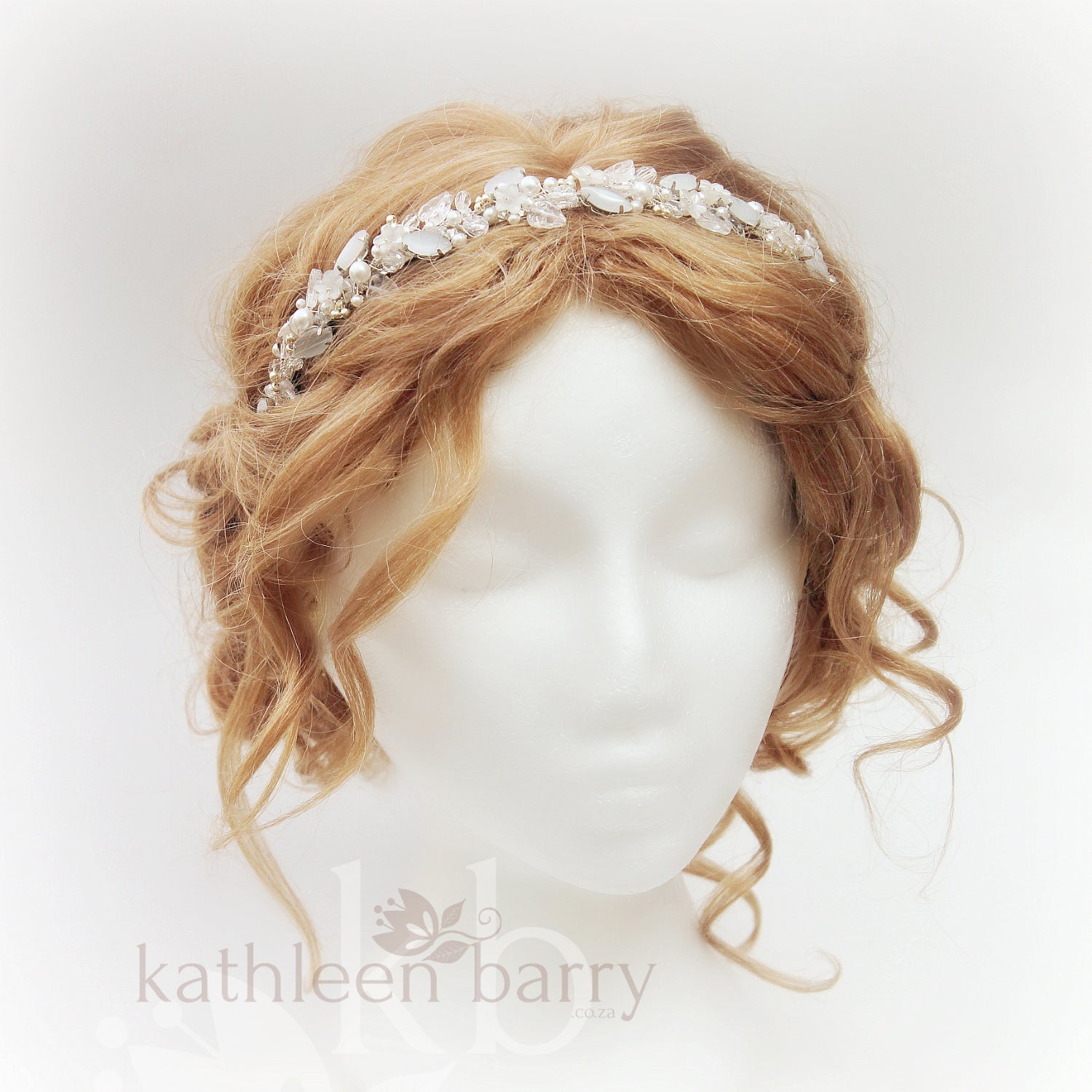 Bridal alice band flower jewelled headband color variations