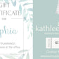 Gift certificate personalized - Bridal shower gift idea - COLORS AVAILABLE - Choose your amount starting FROM: