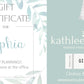 Gift certificate personalized - Bridal shower gift idea - COLORS AVAILABLE - Choose your amount starting FROM: