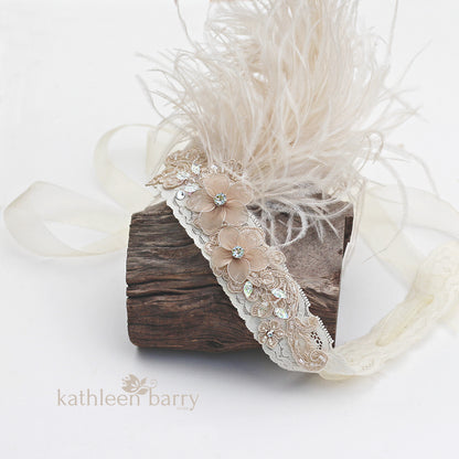 Great Gatsby theme 1920's style feather headband fashion 