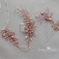 Gillian  Feathered leaf bright copper Rose gold hair pin - available in Rose gold, Gold or Silver