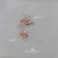 Gillian  Feathered leaf bright copper Rose gold hair pin - available in Rose gold, Gold or Silver