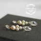 Grace drop earrings silver Crystal & Pearl - Gold, Silver & Rose Gold Options - assrted pearl colors available