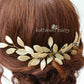 Hanlie - Grecian style leaf hairpiece, Gold, rose gold or silver finish - Assorted color options