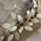 Hanlie - Grecian style leaf hairpiece, Gold, rose gold or silver finish - Assorted color options