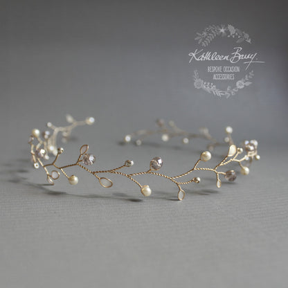 Maryke vine style wreath - SILVER, ROSE GOLD OR GOLD