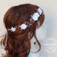 Jaclyn Bridal flower crown - Silver and white - wreath - other colors available