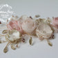 Jane Bridal Hair Piece / vine shades of blush pinks - Ivory Champagne custom colors available